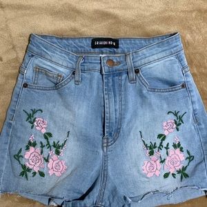 Fashion Nova Distressed High Waisted Shorts